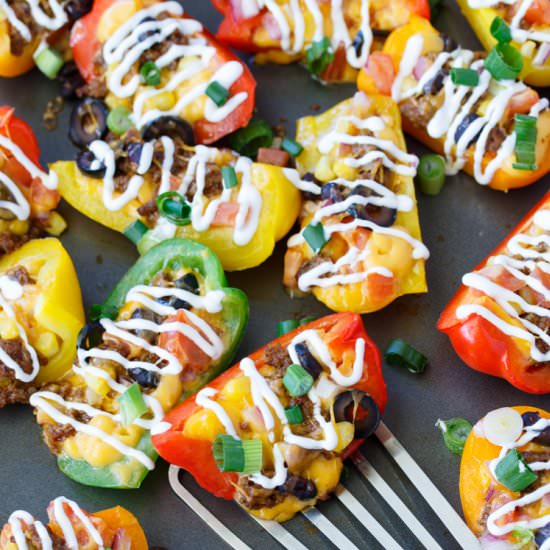 Sheet Pan Bell Pepper Nachos