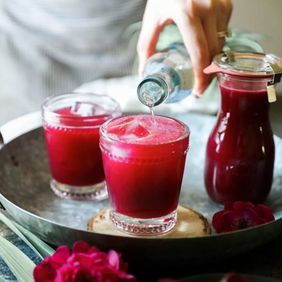 Beet and Pineapple Spritzer