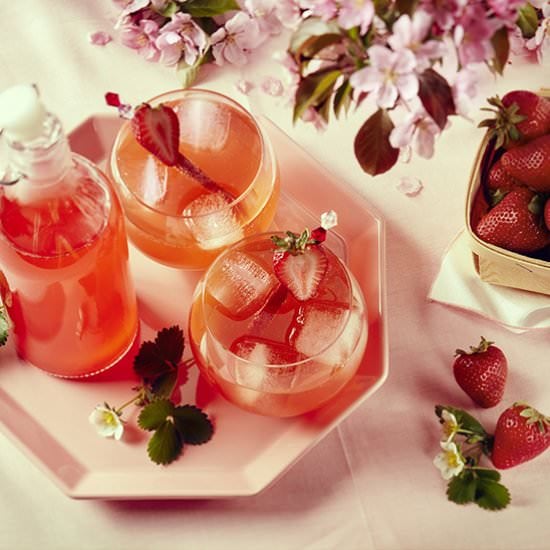 strawberry rhubarb shrub