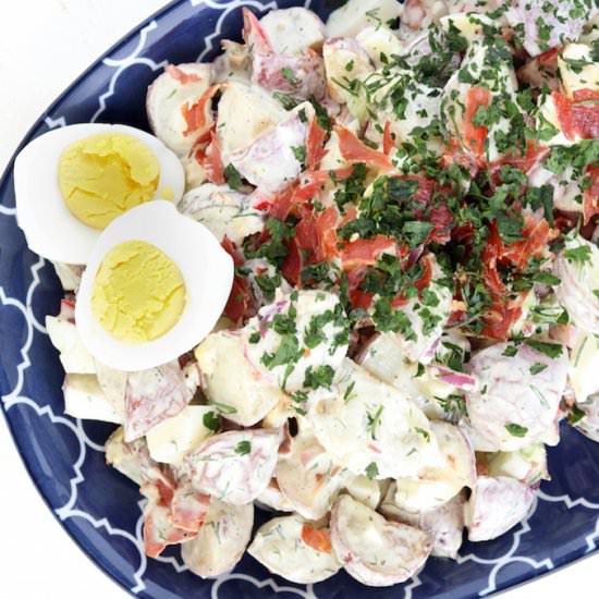 Healthy-ish Roasted Potato Salad