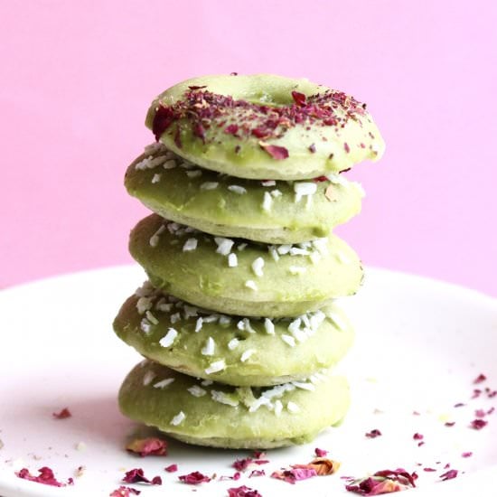 Vegan Matcha Baked Donuts (GF)