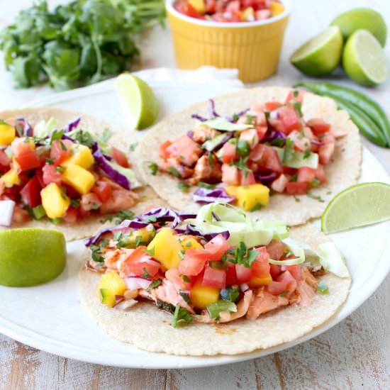 Chipotle Honey Salmon Tacos