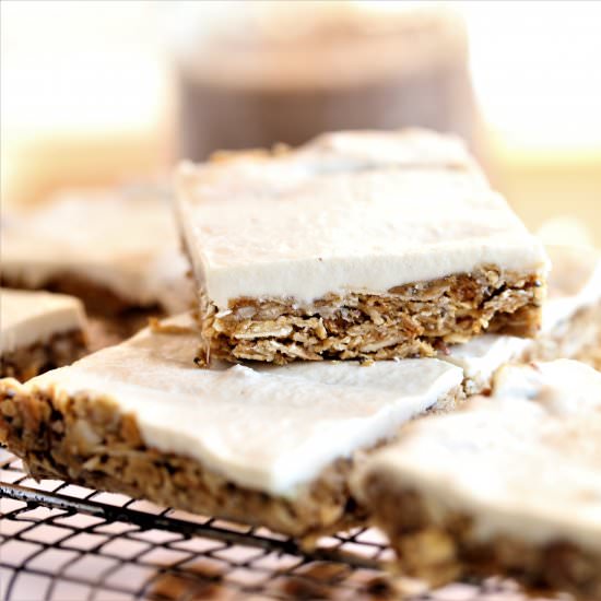 Mulberry Oat Bars  Coconut Glaze