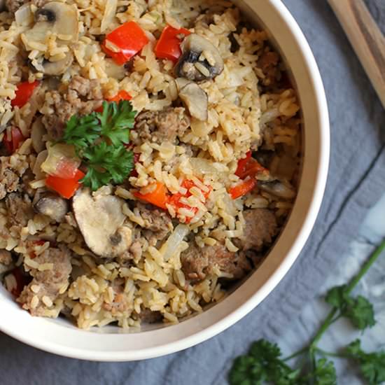 Turkey Sausage Brown Rice