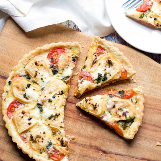 Aged Goat Cheese Tomato Tart
