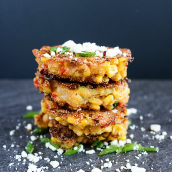 Corn, Zucchini and Red Pepper Cakes