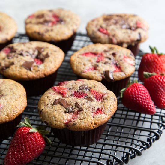 Chocolate Strawberry Muffins