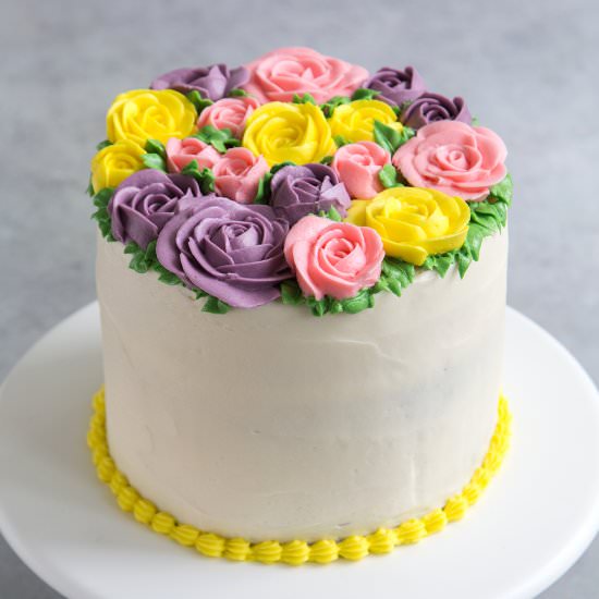 Buttercream Flowers Cake