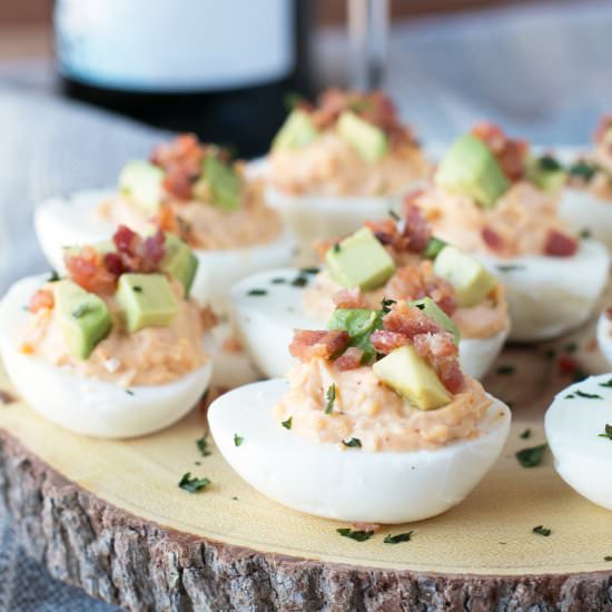 Chipotle Bacon Deviled Eggs