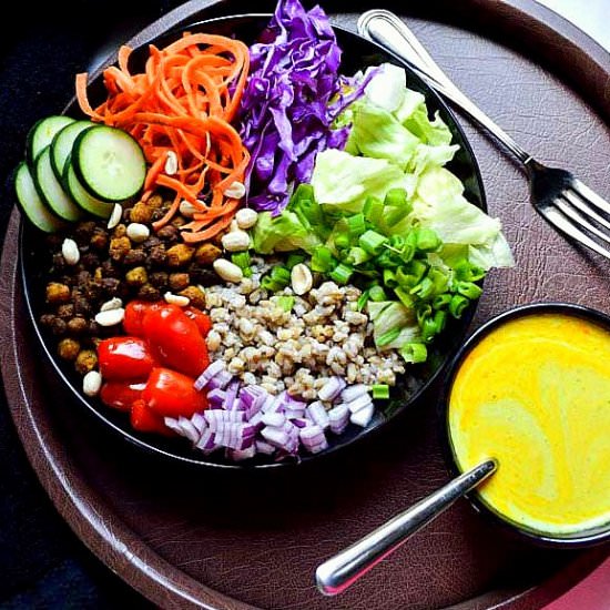 Barley Salad with Turmeric Dressing