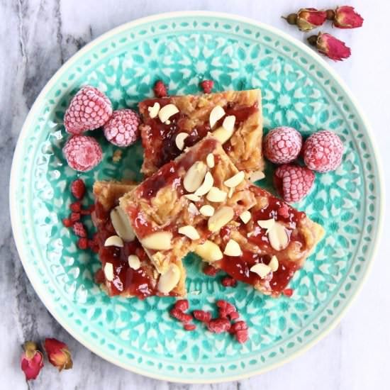 Vegan Peanut Butter Jelly Blondies