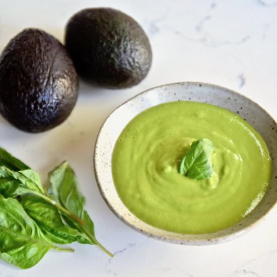 Creamy Avocado Basil Dressing