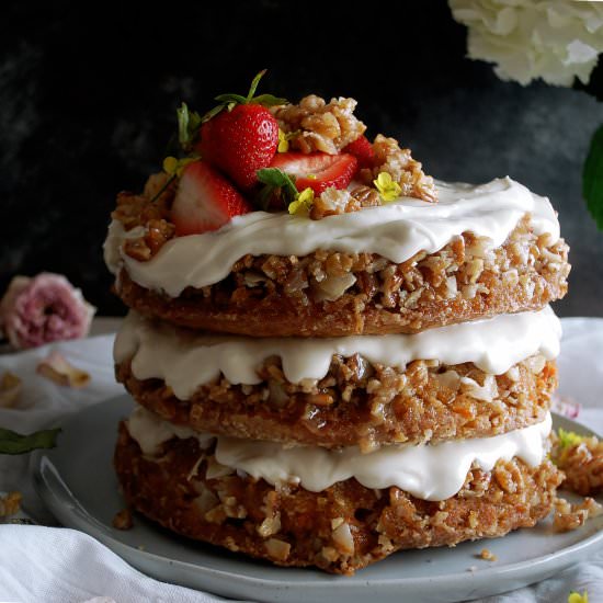 Coconut Praline Carrot Cake