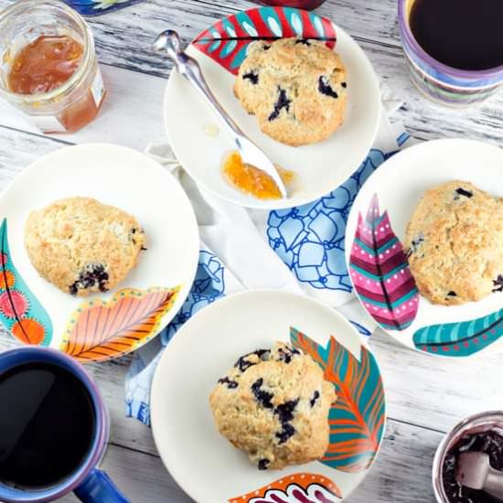 Vanilla Lemon Blueberry Scones