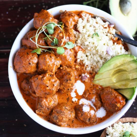 Curried Grassfed Meatballs