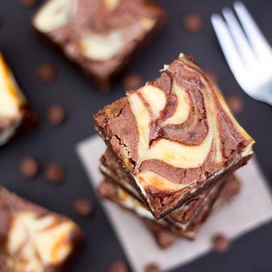 Easy Cheesecake Swirl Brownies
