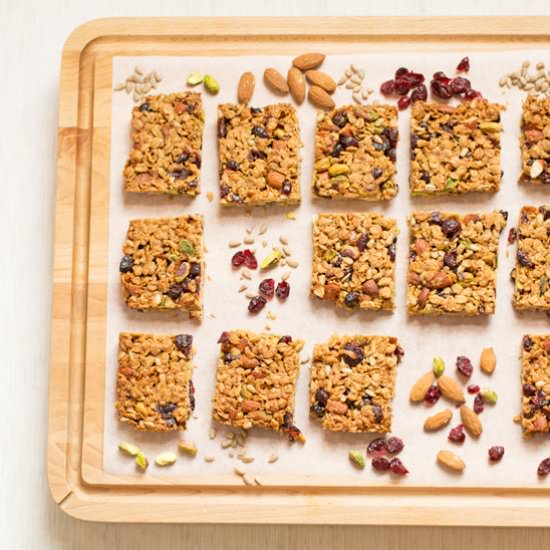 Pistachio and Cranberry Flapjack