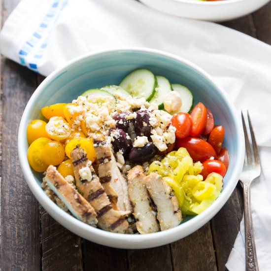 Mediterranean Chicken Farro Bowl