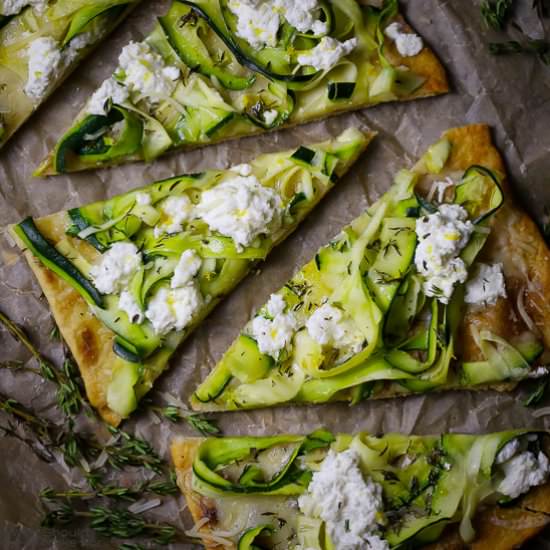 Zucchini Grilled Pizza