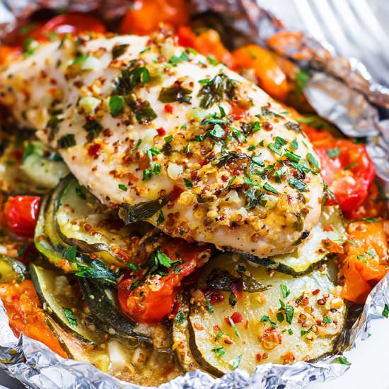 Honey Dijon Chicken and Veggies