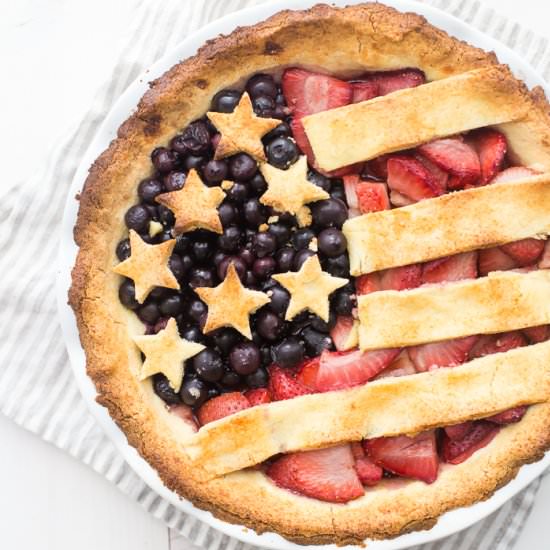 Paleo American Flag Pie