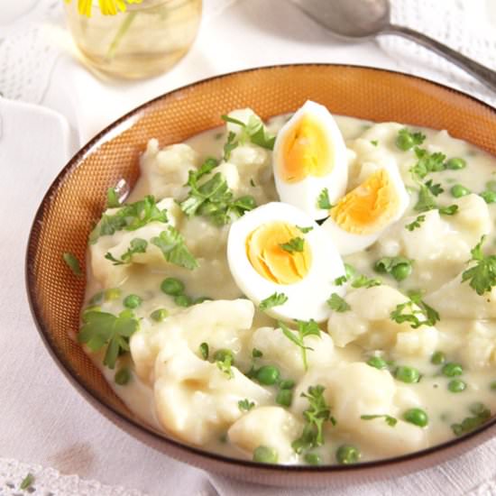 Cauliflower & Eggs in Mustard Sauce