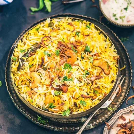 Hyderabadi Vegetable Dum Biryani