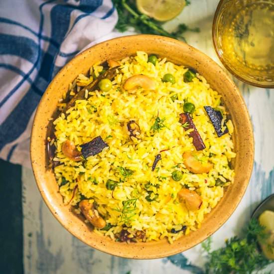 Bengali Mishti Pulao or Sweet Pulao