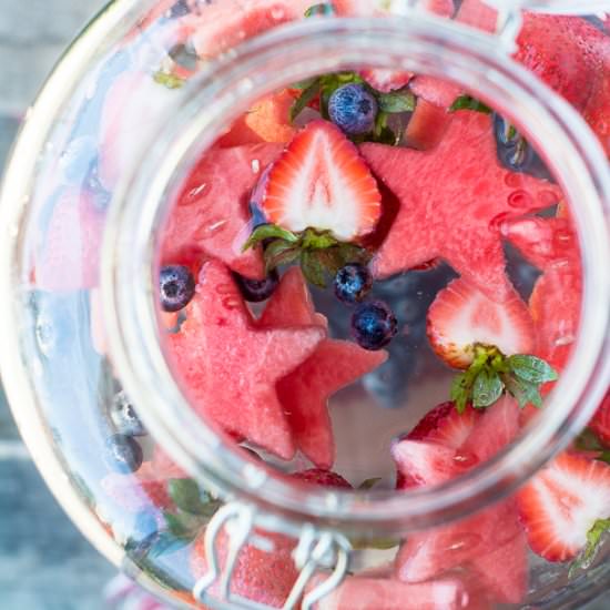Star Spangled Fruit Infused Water