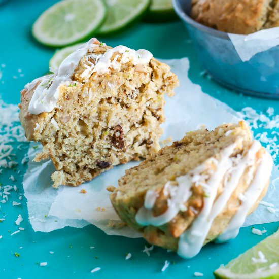 Coconut Lime Avocado Muffins