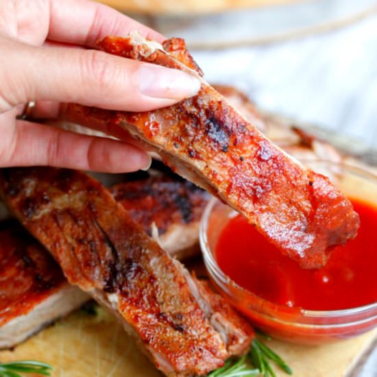 Grilled Barbecue Pork Ribs