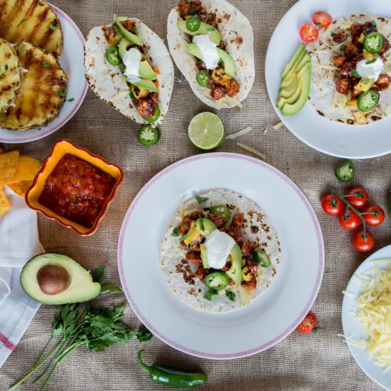 BBQ Chicken &Grilled Pineapple Taco