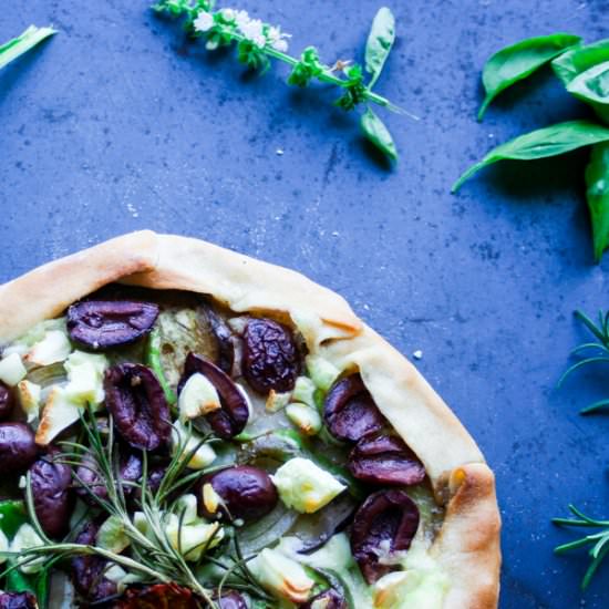 Veggie Packed Gallette Style Pizza