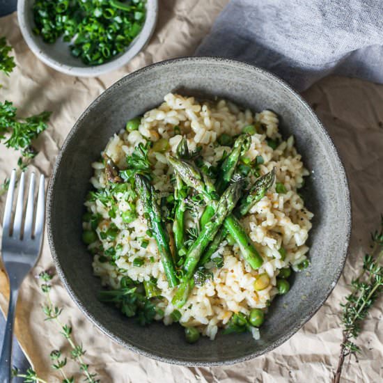 Vegan Asparagus Risotto