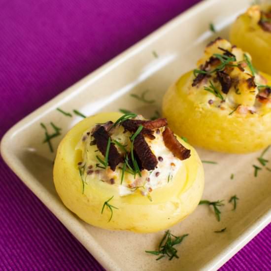 Mini loaded potato bites