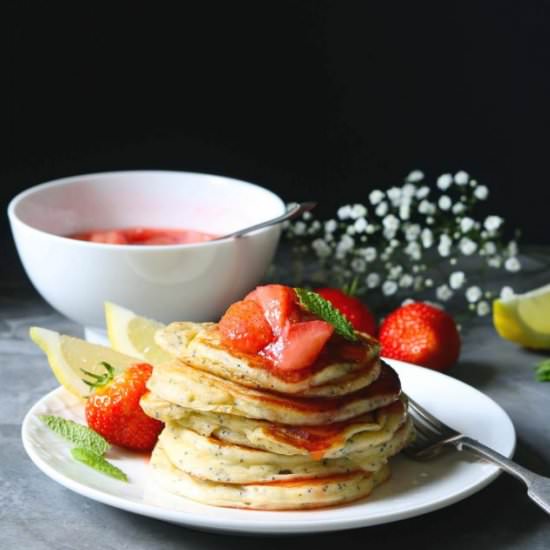 Lemon PoppySeed Buttermilk Pancakes