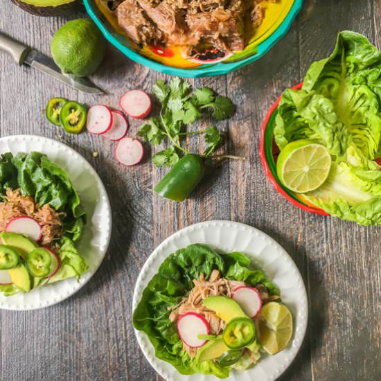 Slow Cooker Pork Carnitas Wraps