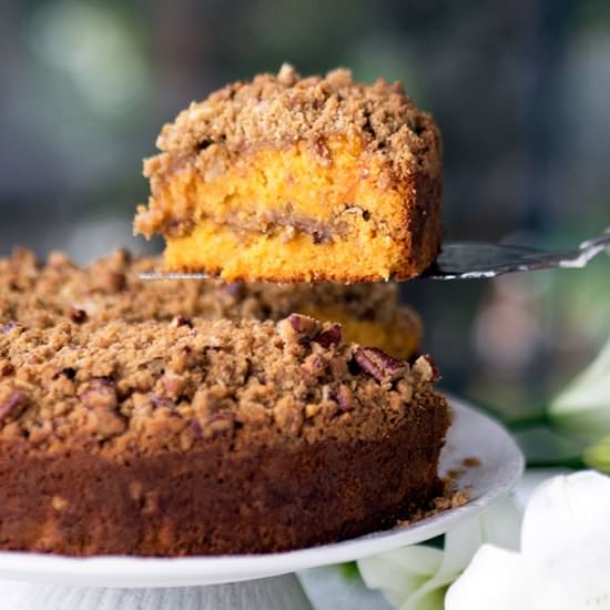 Papaya Pecan Streusel Cake