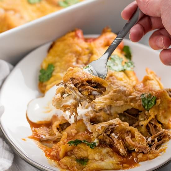 Slow Cooker Beef Enchiladas