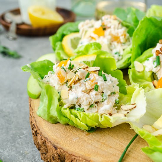 Lemon Tarragon Chicken Salad Wraps