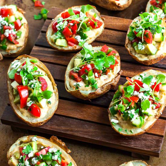 Healthy Mediterranean Potato Skins