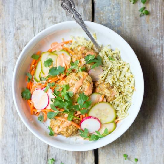 Banh Mi Meatball Bowls