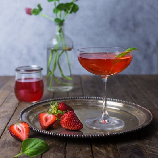 Strawberry Basil Martini