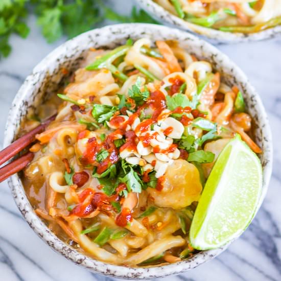 Creamy Thai Peanut Butter Noodles