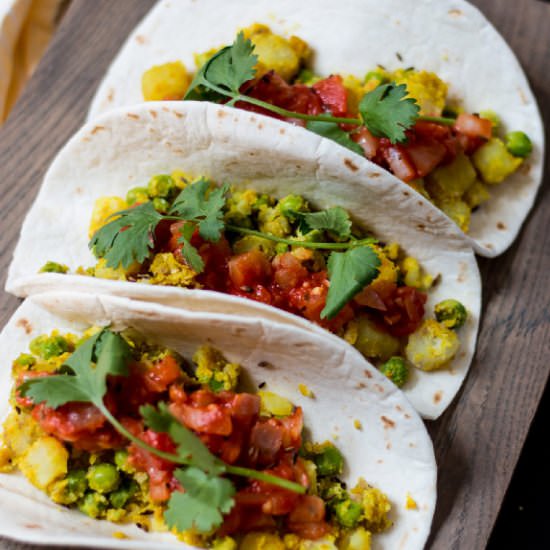 Aloo Matar Tacos
