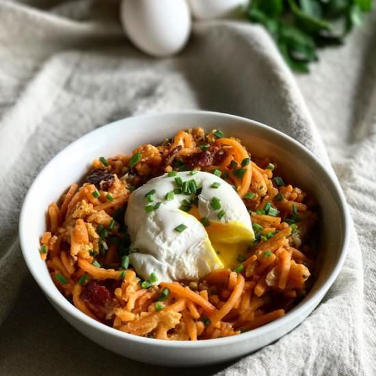 Sweet Potato Noodle Carbonara