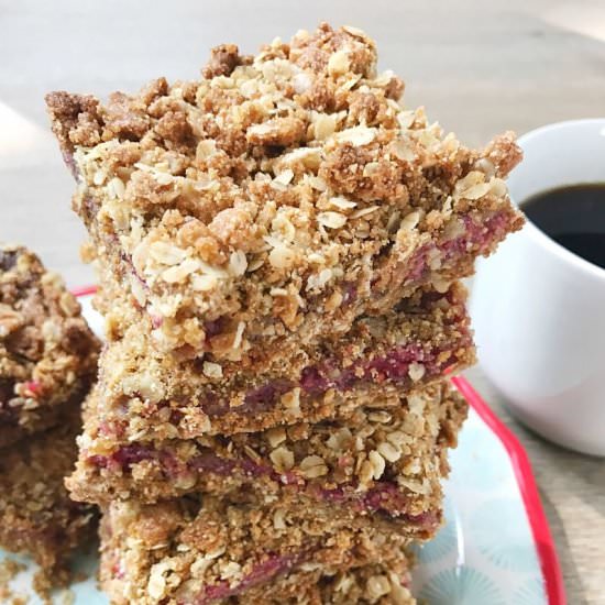 Gluten-Free Raspberry Oatmeal Bars