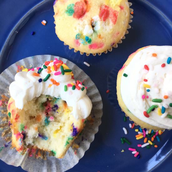 Small Batch Funfetti Cupcakes
