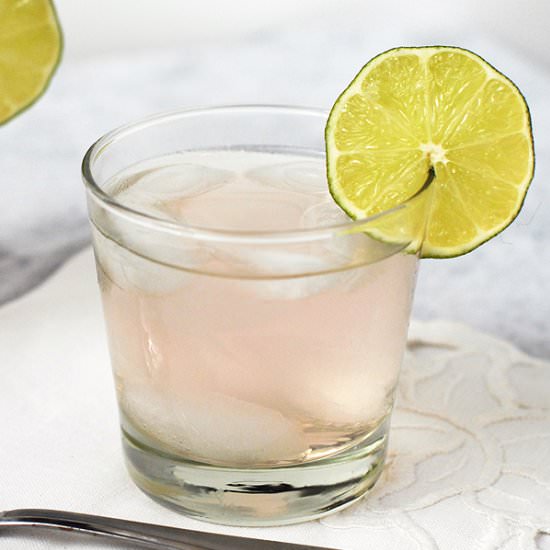 Rhubarb Lime Sparkling Cocktail