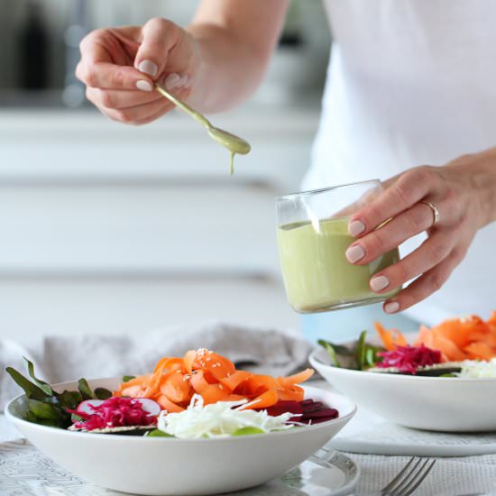 Rainbow Bowls & Tahini Dressing